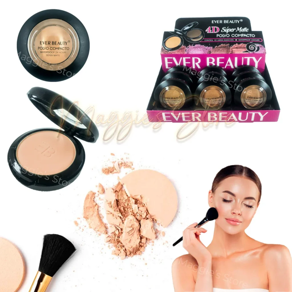 Polvo Compacto 4D Super Matte Ever Beauty - Look impecable y natural