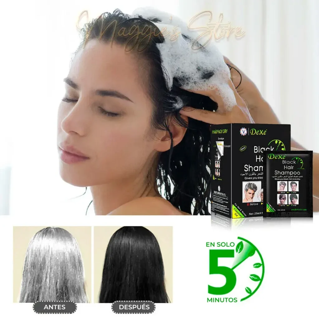 Shampoo Black Hair Pinta Canas - Cabello sin canas en 5 minutos