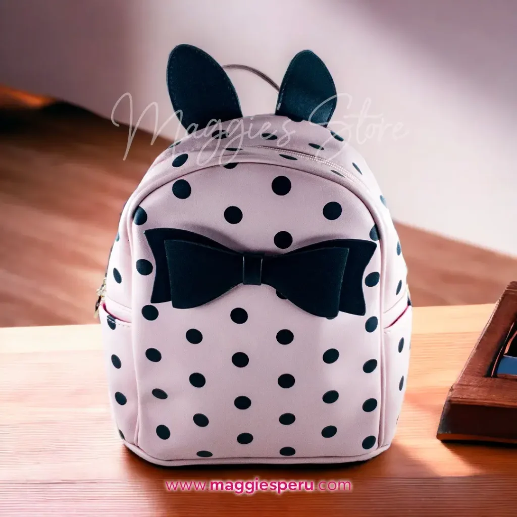 Mochila Rosada con Lunares - Encantador diseño para acompañar a las niñas en sus aventuras diarias. Perfecta para la escuela, paseos y actividades.