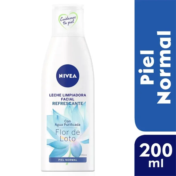 Leche Limpiadora Facial Flor de Loto NIVEA - Limpieza profunda y frescura para piel normal