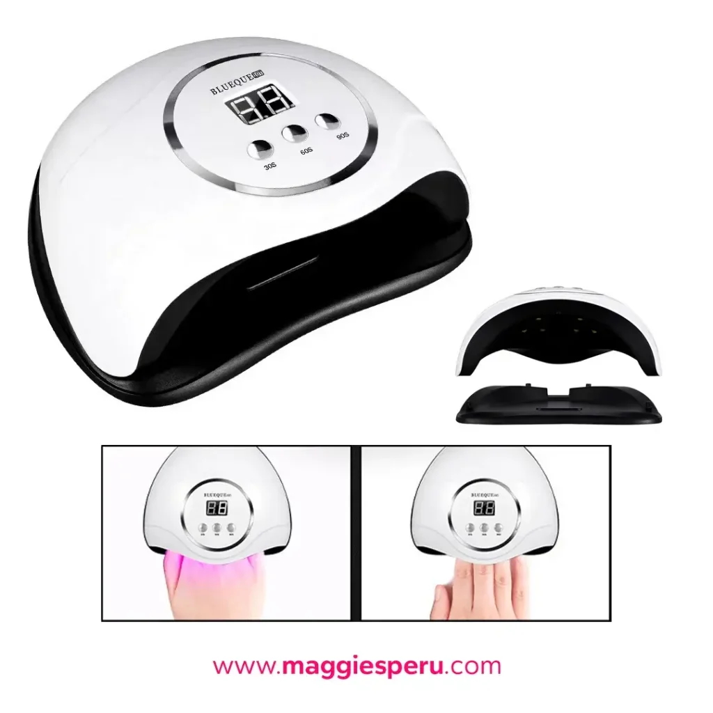 Lámpara LED para uñas UV/LED Blueqe 10t de 48W con temporizador para secado rápido de esmaltes y geles.