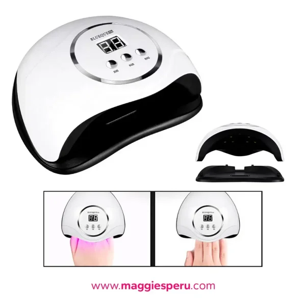 Lámpara LED para uñas UV/LED Blueqe 10t de 48W con temporizador para secado rápido de esmaltes y geles.