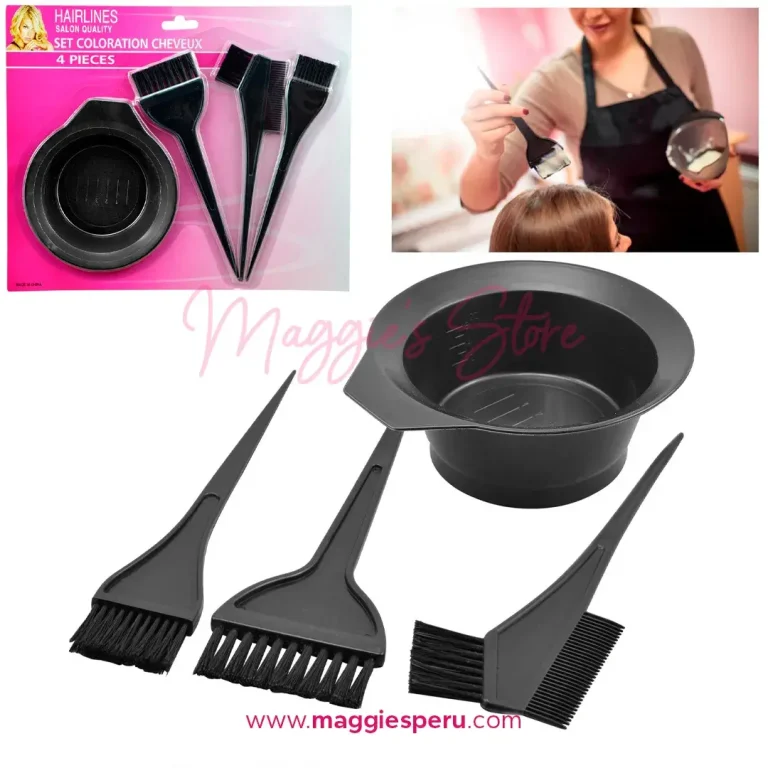 Set Coloración Tintura 4 piezas - Herramientas para una aplicación precisa de tintura de cabello