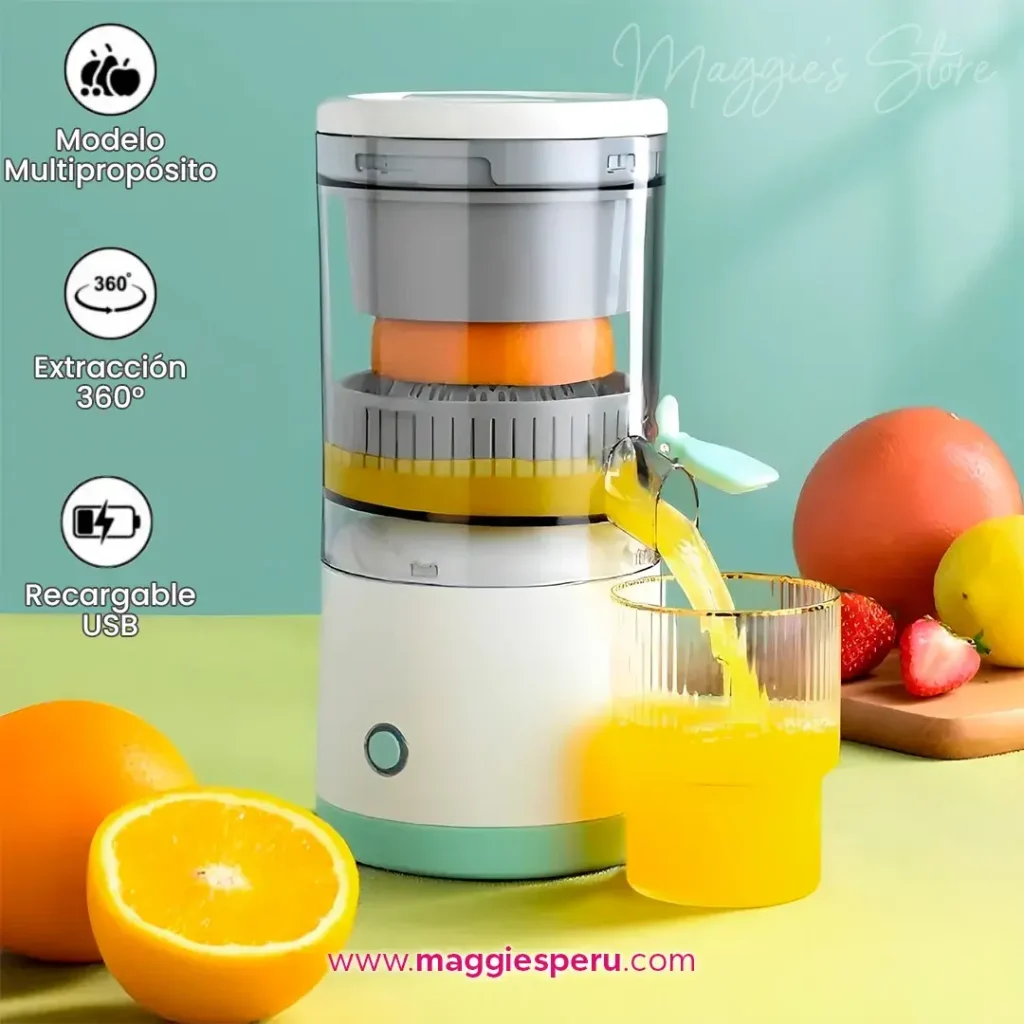 Exprimidor de frutas recargable electrico