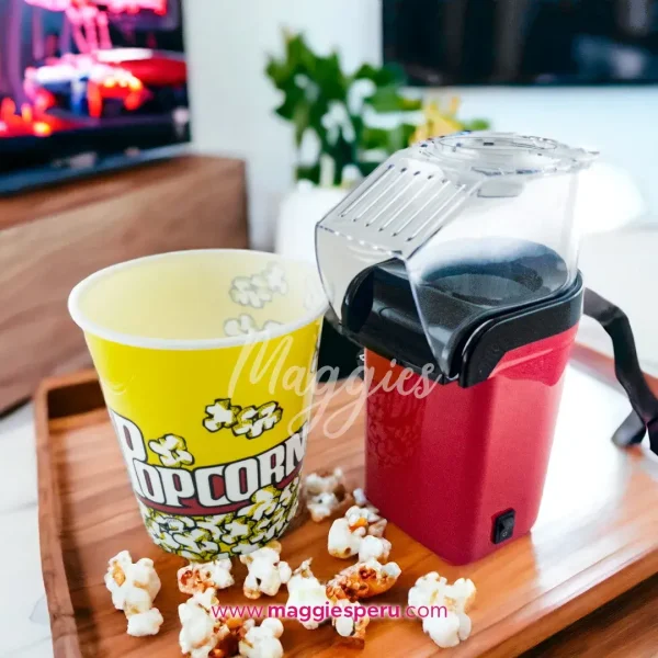 Imagen de la Mini Máquina de Popcorn Saludable con popcorn recién hecho