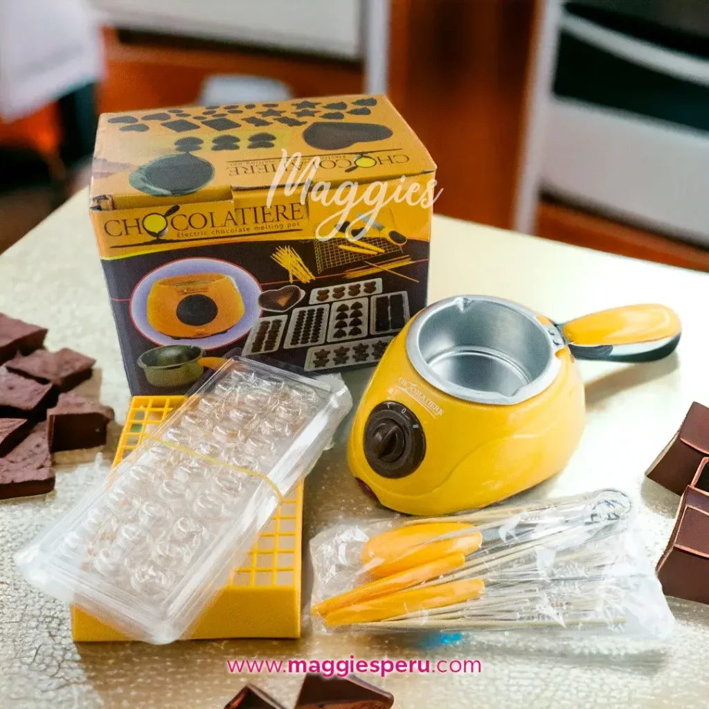 Olla Chocolatera Eléctrica con Moldes para Bombones