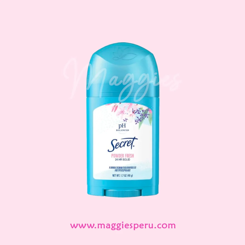 Desodorante Secret Powder Fresh en formato stick de 48g, ideal para proteger y mantener las axilas frescas durante todo el día.