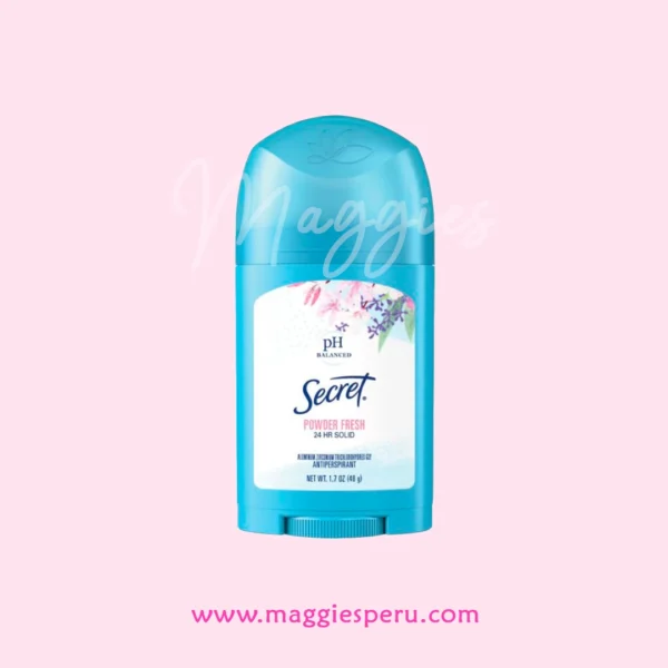 Desodorante Secret Powder Fresh en formato stick de 48g, ideal para proteger y mantener las axilas frescas durante todo el día.