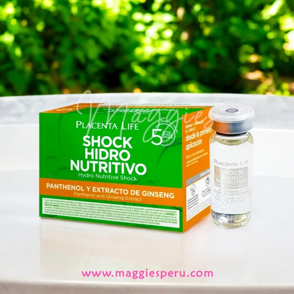 Shock Hidro Nutritivo Placenta Life en caja con ampolla, tratamiento para cabello seco y dañado