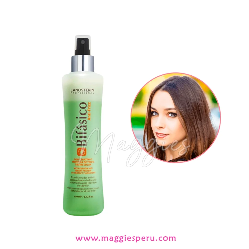 LANOSTERIN Bifásico Anti-Frizz 110 ml con Keratina y Filtro Solar