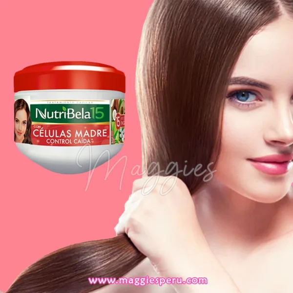 Crema de Tratamiento Nutribela Células Madre para el control de caída y brillo natural del cabello.