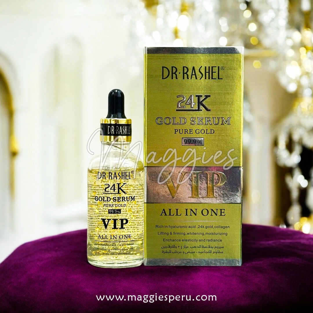 Gold Serum 24K - Sérum de Oro Puro con Efecto Reafirmante Gold Serum 24K de Dr. Rashel - Sérum con oro puro para iluminar y reafirmar la piel.