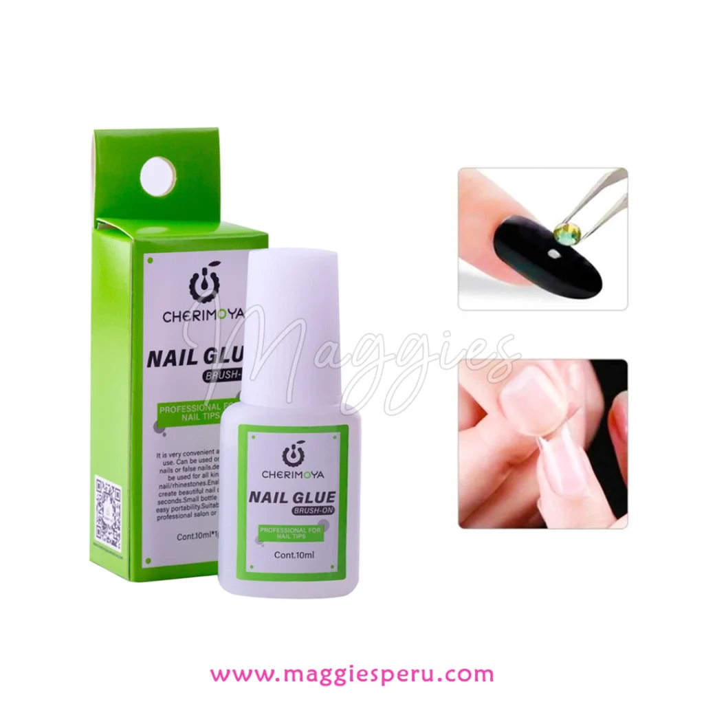 Pegamento para Uñas Cherimoya Brush-On 10 ml – Aplicación precisa y duradera