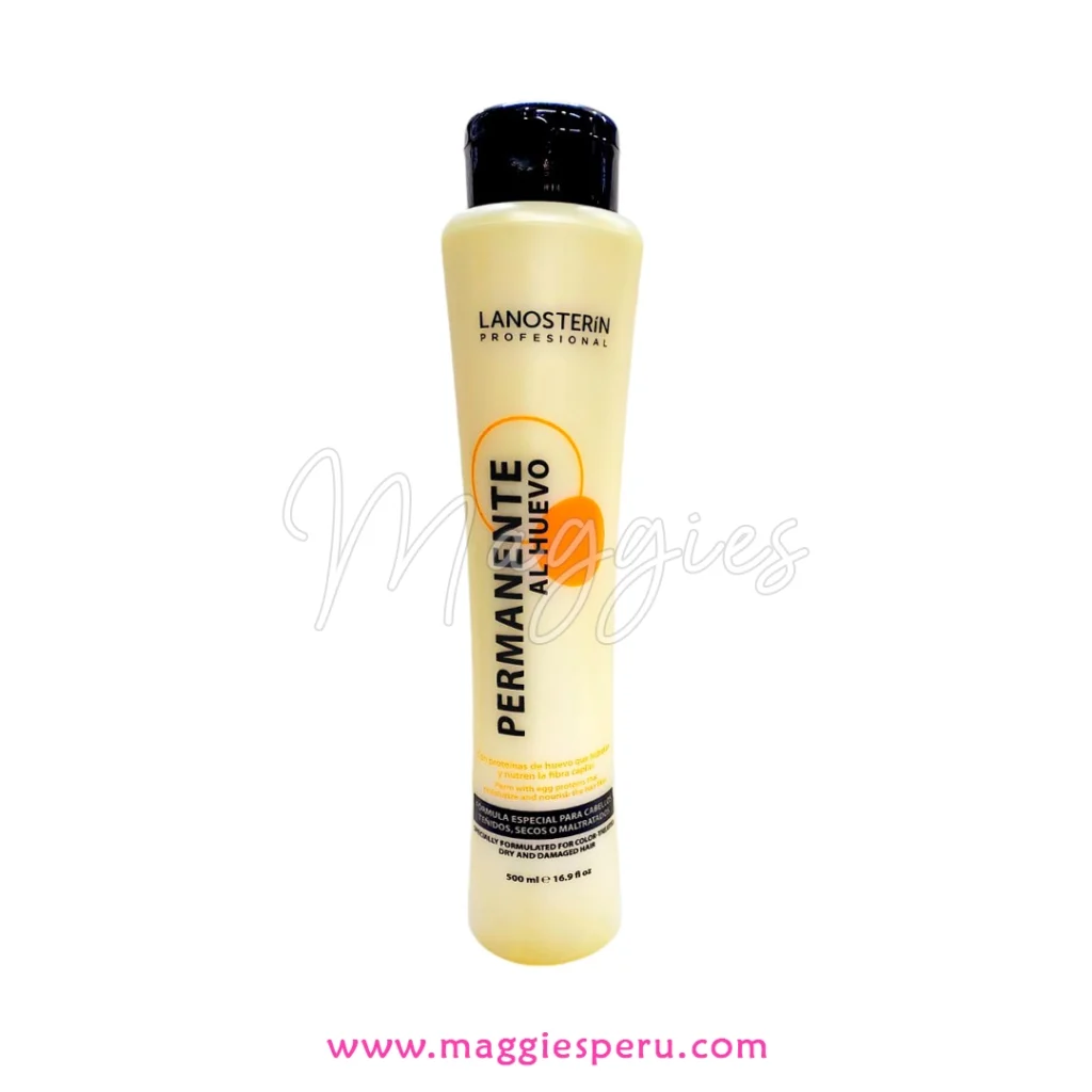 Permanente al Huevo 500 ml para rizos definidos y brillantes.