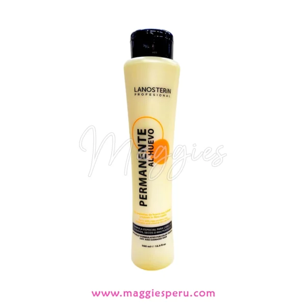 Permanente al Huevo 500 ml para rizos definidos y brillantes.