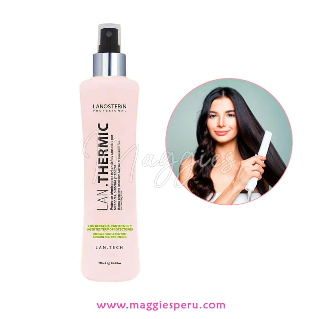 Protector Térmico para el Cabello LANOSTERIN 250ml - Protege y acondiciona el cabello durante el uso de herramientas de calor.