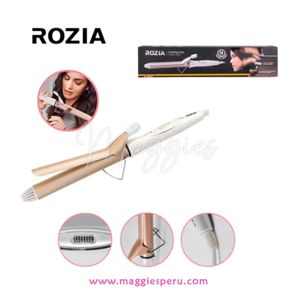 Rizador Ondulador de Cabello Rozia - Tecnología de calor PTC, barril de cerámica y doble temperatura para rizos perfectos.