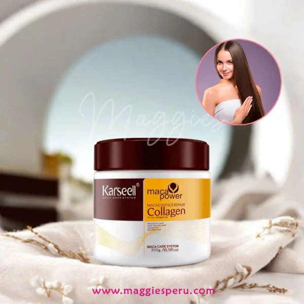 Karseell Tratamiento Capilar con Colágeno y Maca Power 300g para reparar el cabello dañado y mejorar su hidratación