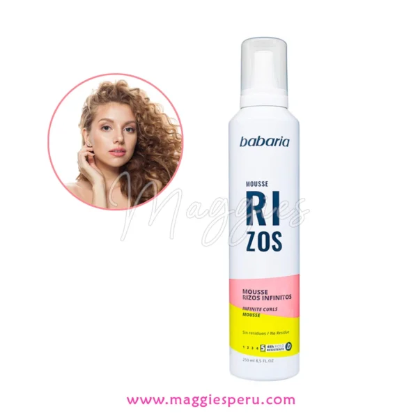 Babaria Mousse Rizos Infinitos - Define rizos y protege el cabello