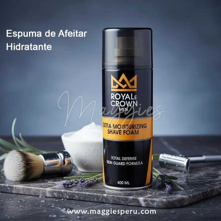Espuma de Afeitar Royale Crown Hidratante 400 ml para afeitado suave.