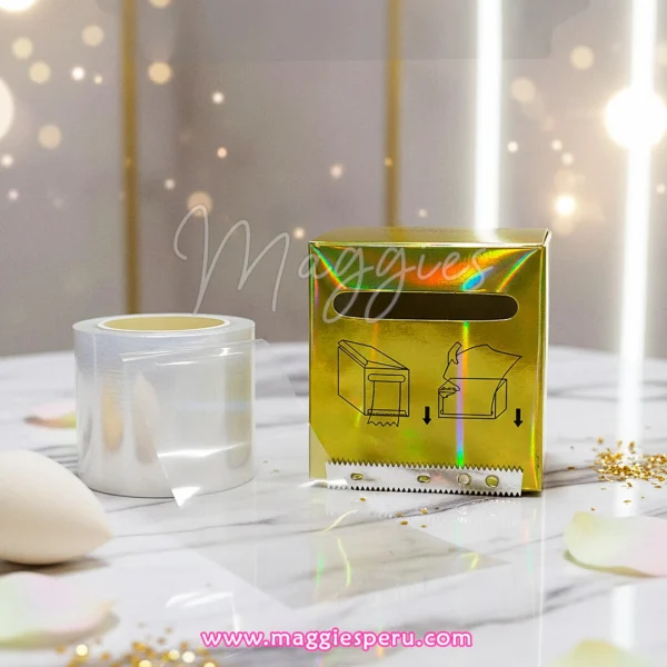 Film para cejas con dispensador y cuchilla dentada