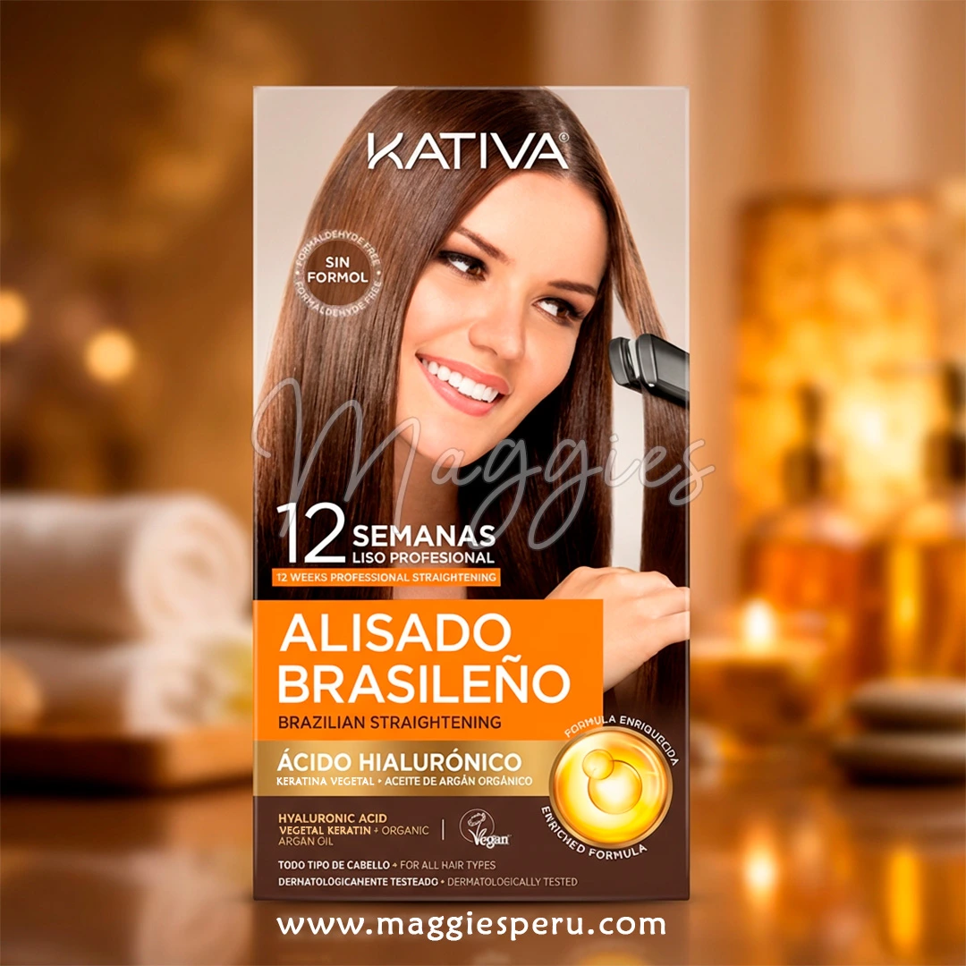 Alisado Brasileño Kativa 12 Semanas con Ácido Hialurónico Alisado Brasileño Kativa con ácido hialurónico para 12 semanas de cabello liso