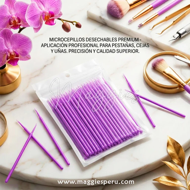 Microcepillos desechables premium para pestañas, cejas y uñas Maggies
