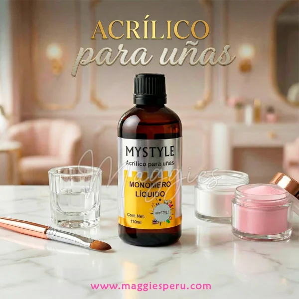 Monómero Líquido Mystyle 110 ml para uñas acrílicas