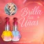 Aceite para cutículas Flower Secret en frascos efecto diamante sobre fondo rosa pastel con lema “Brilla tus uñas”