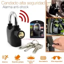 Candado de Acero Robusto con Alarma Integrada