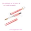 Pincel Pearly de Acrylove #8 con cerdas Kolinsky en color rosa, con tapa desmontable, ideal para aplicación de uñas acrílicas.
