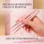 Pinceles de precisión uñas set de 3 para líneas ultrafinas en arte de uñas profesional.