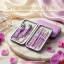 Set de manicura profesional de acero inoxidable en estuche morado