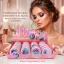 Sombras glitter resistente agua PW en frascos con brillo multicolor waterproof